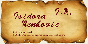 Isidora Menković vizit kartica